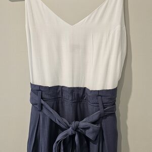 Shinestar White and Gray Jumpsuit